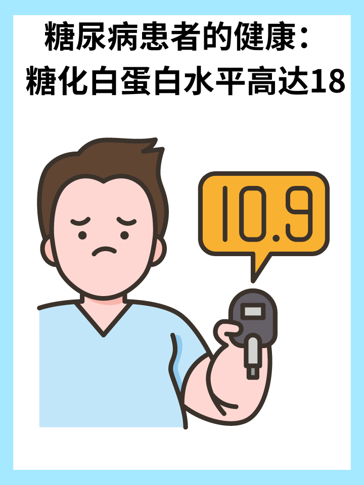 👉糖尿病患者的健康：糖化白蛋白水平高达18