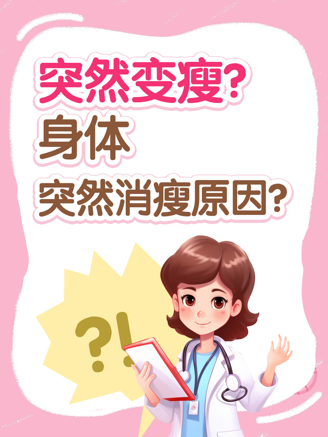 突然变瘦？身体突然消瘦原因 ？