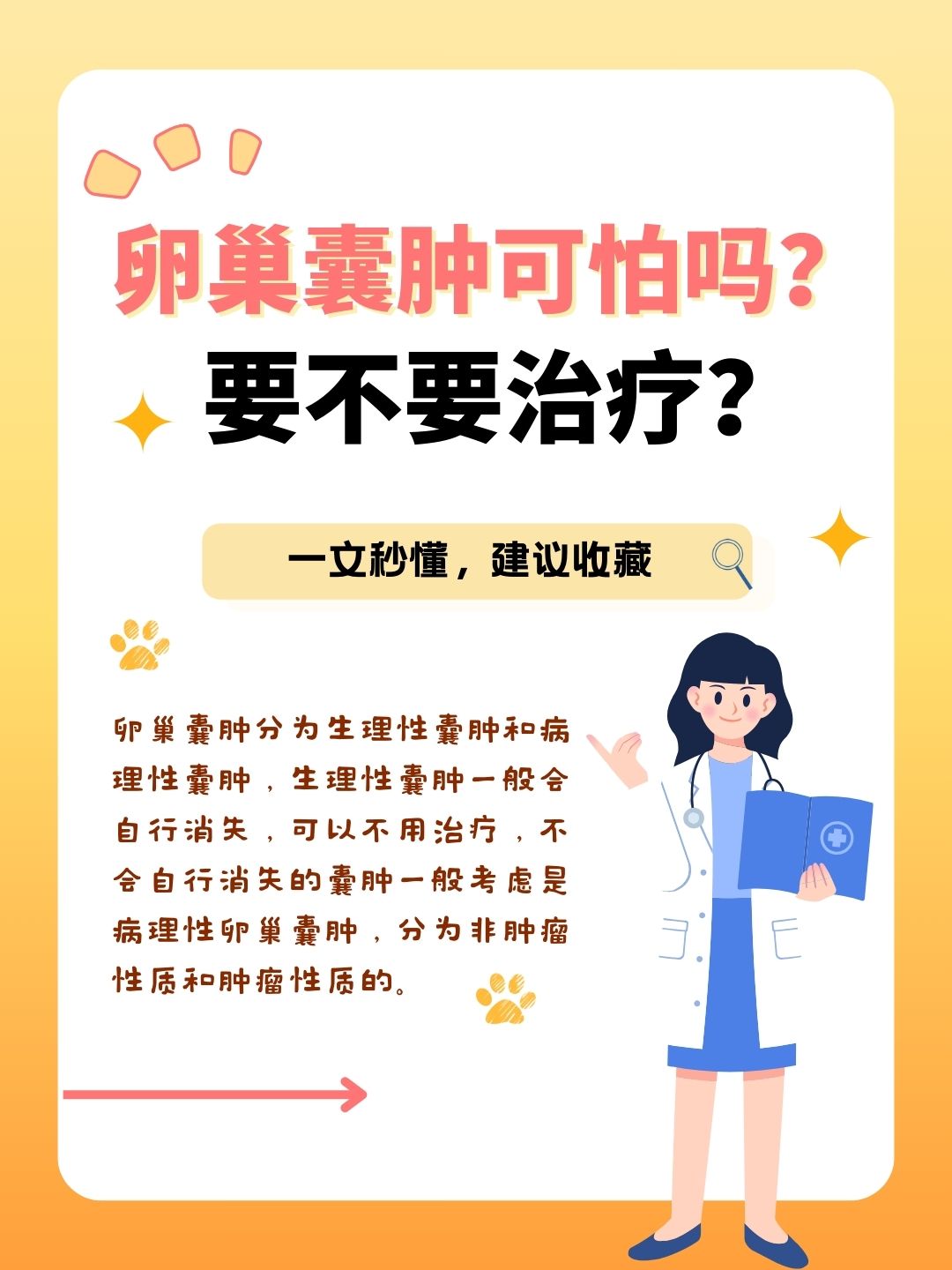 卵巢囊肿可怕吗？要不要治疗？